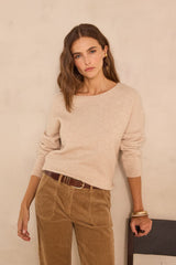 ALESIO NATURAL BLENDED WOOL SWEATER