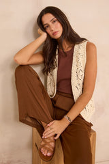 TOBIAS SATIN WIDE TROUSERS