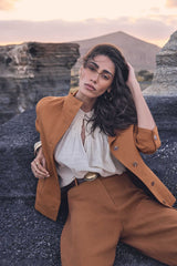 BLONDIE MIXED LINEN JACKET