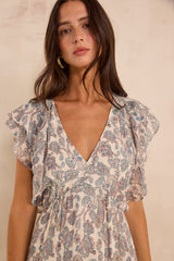 BOUCHRA PRINTED FLOWY DRESS