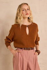 ALIX CINNAMON WOOL SWEATER