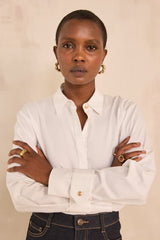 MAXIME WHITE COTTON BLOUSE