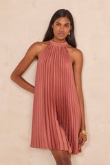 PROMISE SHORT PLEATED DRESS