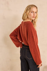 ALIZEE PUMPKIN CASHMERE SWEATER