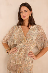 POEME FLOWING PRINTED DRESS