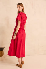 PURE SLEEVELESS A-LINE COTTON DRESS