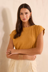 LOIC MORDORE HEMP AND COTTON BLEND T-SHIRT