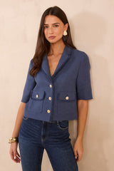 VALENCE COTTON BLEND TWEED BLAZER