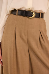 LUCE BEIGE LOOSE FIT COTTON BLEND TROUSERS