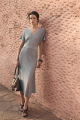 BARI STRAIGHT SEQUIN KNIT DRESS