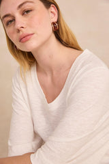 LIANA CREAM 3/4 SLEEVE T-SHIRT