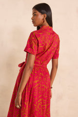 PALMA PRINTED COTTON STRAIGHT DRESS