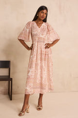 PERLA FLOWY PRINTED DRESS