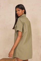 BETSY SHORT STRAIGHT COTTON DRESS