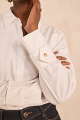 MAXIME WHITE COTTON BLOUSE