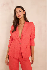 SIMONE GERANIUM LINEN BLEND TAILORED JACKET