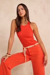 LEOPOLD GERANIUM COTTON BLEND TANK TOP