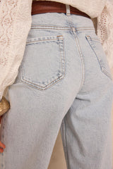 LISA LIGHT WASH WIDE JEANS