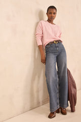 ARY SALMON CASHMERE SWEATER