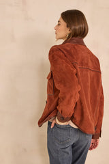 BRUNE SUEDE LEATHER JACKET