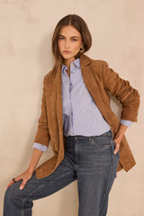 NELIA SUEDE LEATHER BLAZER