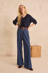 SIENNA WIDE LEG STRIPED JEANS