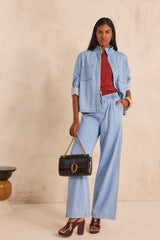 DENISE LONG-SLEEVE COTTON BLOUSE
