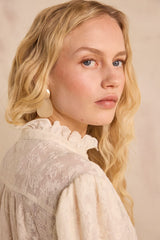 WONDER PUFFED SLEEVES LACE BLOUSE