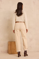 AGATHE LOOSE COTTON CORDUROY TROUSERS