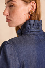 MILAN LONG SLEEVE DENIM BLOUSE