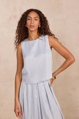 DAVID SKY BLUE SLEEVELESS TOP