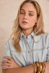 RITA SHORT STRAIGHT DENIM DRESS