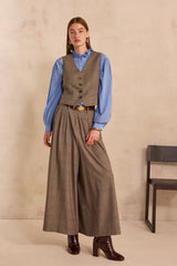TATIANA EXTRA LARGE PRINCE OF WALES PRINTED TROUSERS