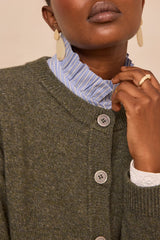 ALVIN SAGE WOOL BLEND CARDIGAN