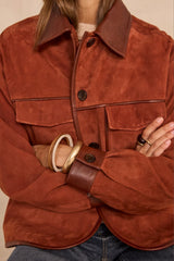 BRUNE SUEDE LEATHER JACKET