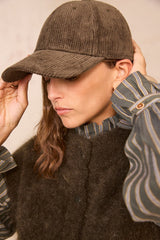 GYBSON KHAKI COTTON CORDUROY CAP