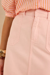 OEILLET PINK SHORT DENIM SKIRT