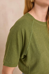 LIGHT GREEN HEMP AND COTTON T-SHIRT