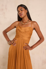 PASSION FLOWY STRAPLESS DRESS