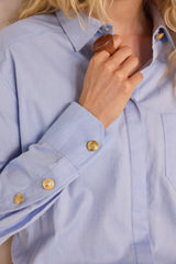 MACIE LONG-SLEEVE COTTON BLOUSE