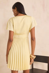 BILLINA PLEATED SHORT DRESS