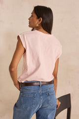 DELYA LIGHT PINK COTTON T-SHIRT