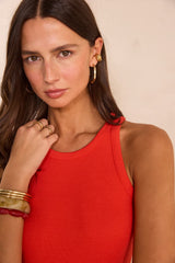 LEOPOLD GERANIUM COTTON BLEND TANK TOP