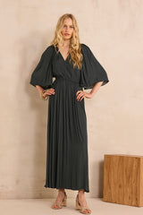 PERLA PETROL FLUID DRESS