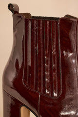 OTTO PATENT LEATHER HEELED BOOTS
