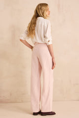 FERGUSON WIDE STRIPED COTTON BLEND TROUSERS