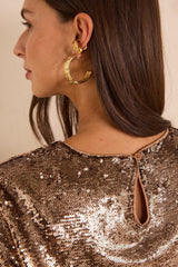 TARA SHORT-SLEEVE SEQUIN T-SHIRT