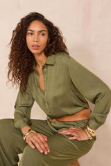 BABYLON LEAF LONG SLEEVE BLOUSE