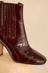 OTTO PATENT LEATHER HEELED BOOTS