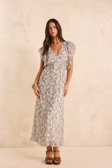 BOUCHRA PRINTED FLOWY DRESS
